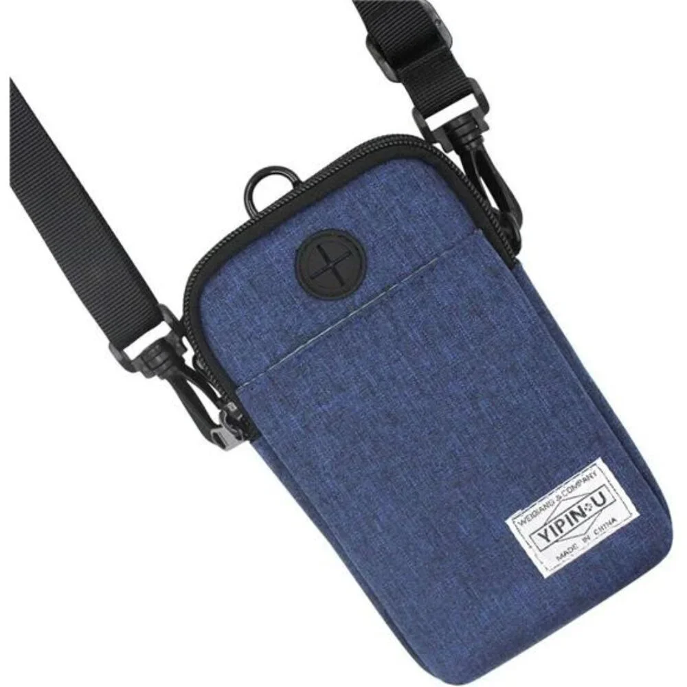 3-Layers Waterproof Cell Phone Pouch Crossbody Purse Oxford Fabric Belt Bag - Picture 6 of 8